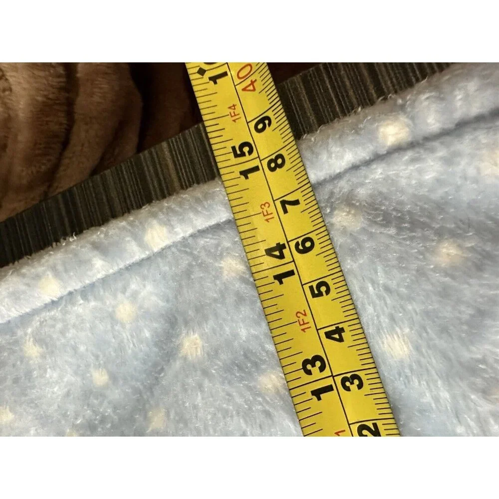 Blankets And‎ Beyond White Bear Polka Dot Blue Security Blanket Baby Lovey